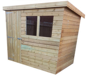 shiplap shed with a pent roof